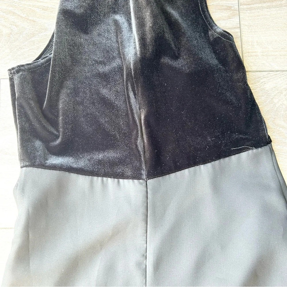 Vintage Algo  Velvet Chiffon Mixed Media Sleeveless Midi Dress Made in Canada - Picture 13 of 15